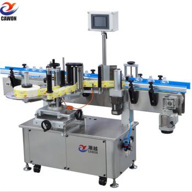 Labeling machine for round bottles